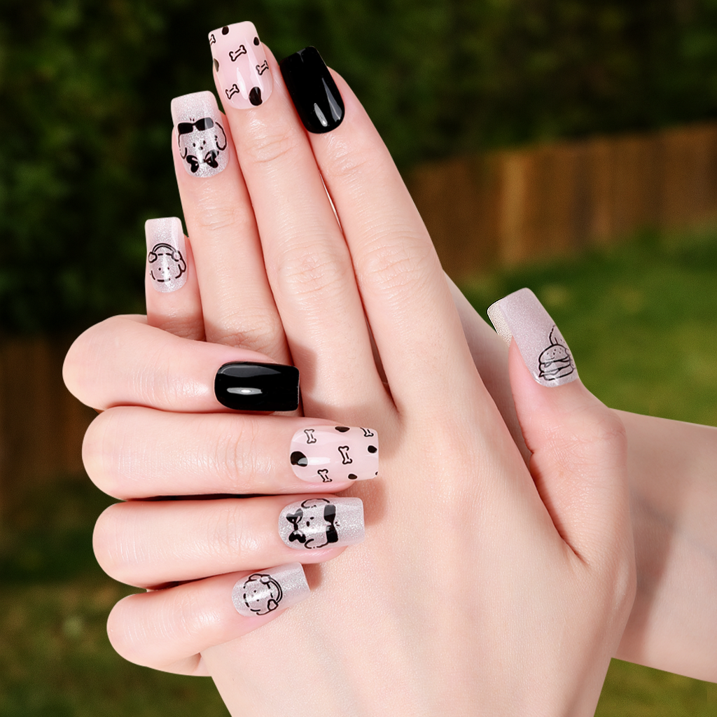 FleurPress Nude and Black Dog