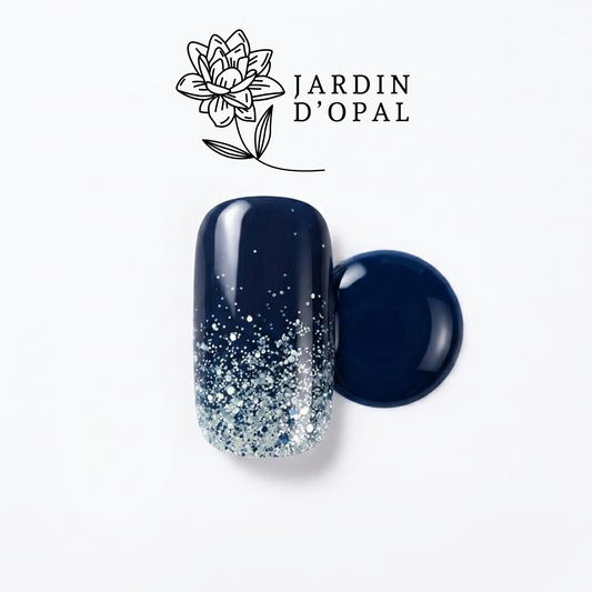 Opal Azul Noche Brillante Nail Stickers