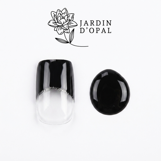 Opal Negro Cristal Nail Wraps