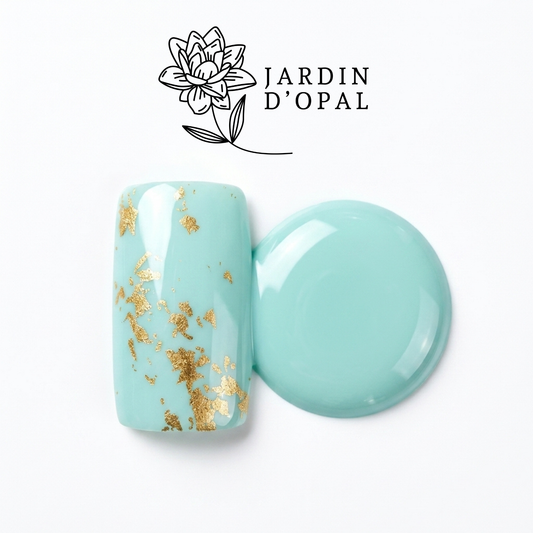 Opal Verde y Dorado Nail Wraps