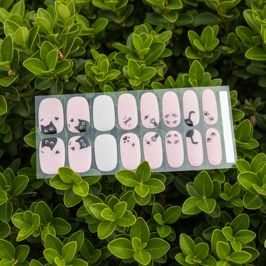 FleurPress Pink and Black Cat