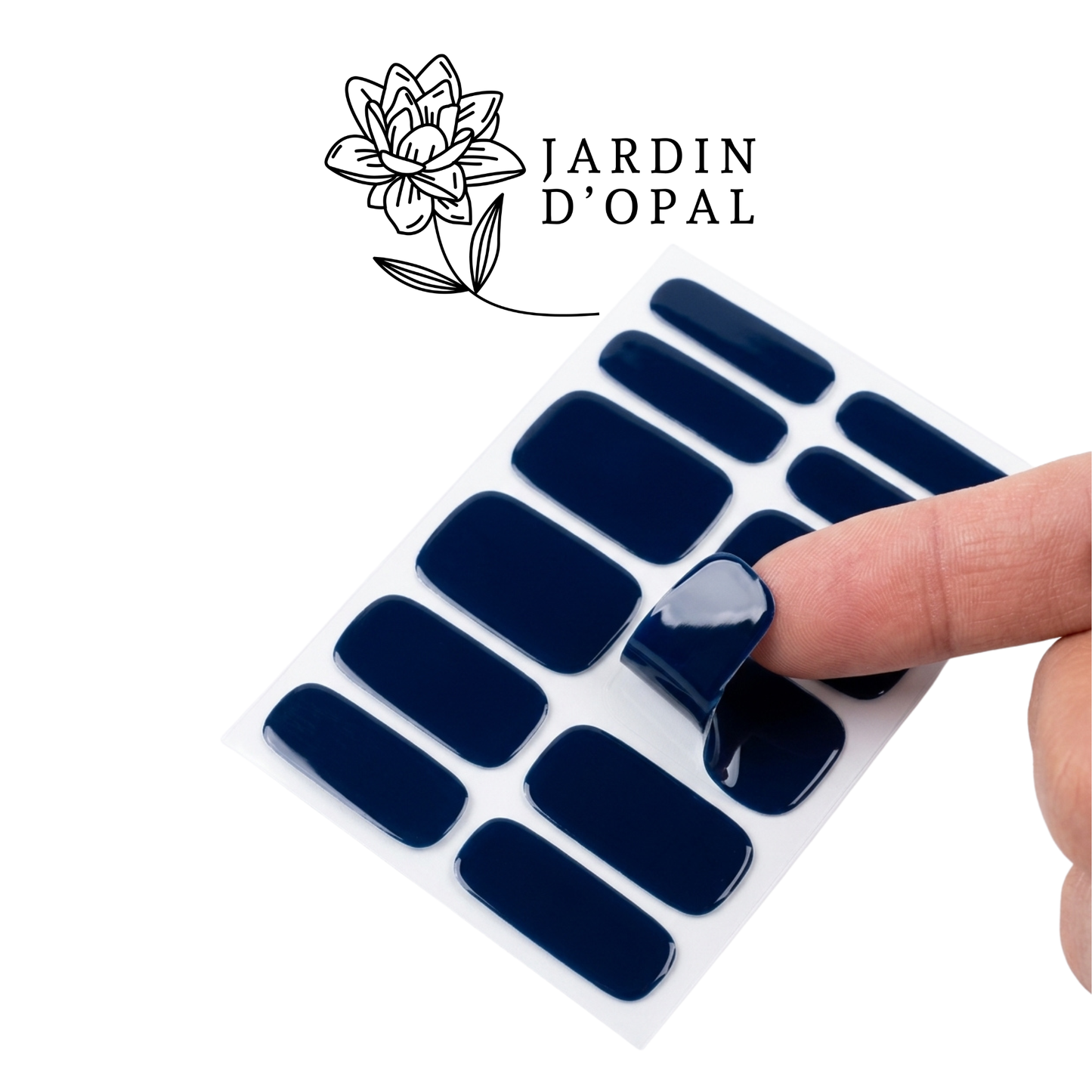 Opal Azul Profundo Nail Stickers