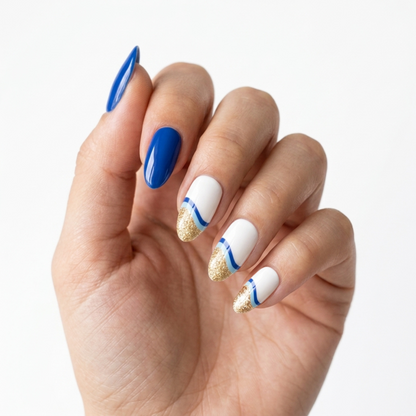 Opal Azul y Blanco Nail Wraps