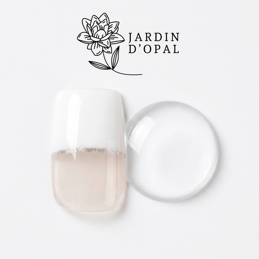 Opal Blanco Cristal Nail Stickers