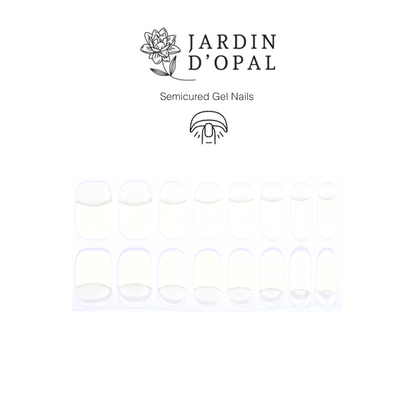 Opal Blanco Cristal Nail Stickers