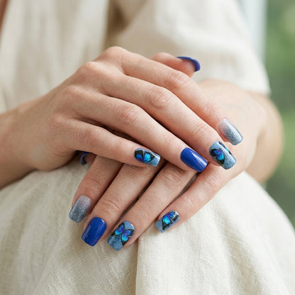 Opal Mariposa Morada Nail Stickers