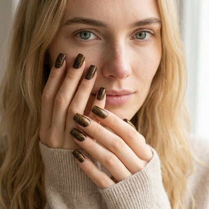 Opal Marrón Brillante Nail Wraps