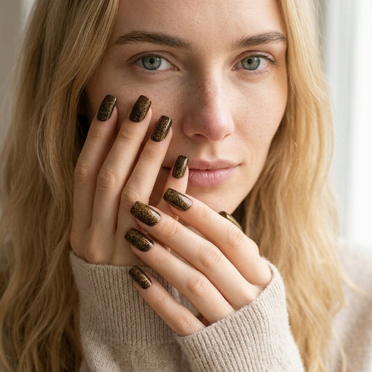 Opal Marrón Brillante Nail Wraps