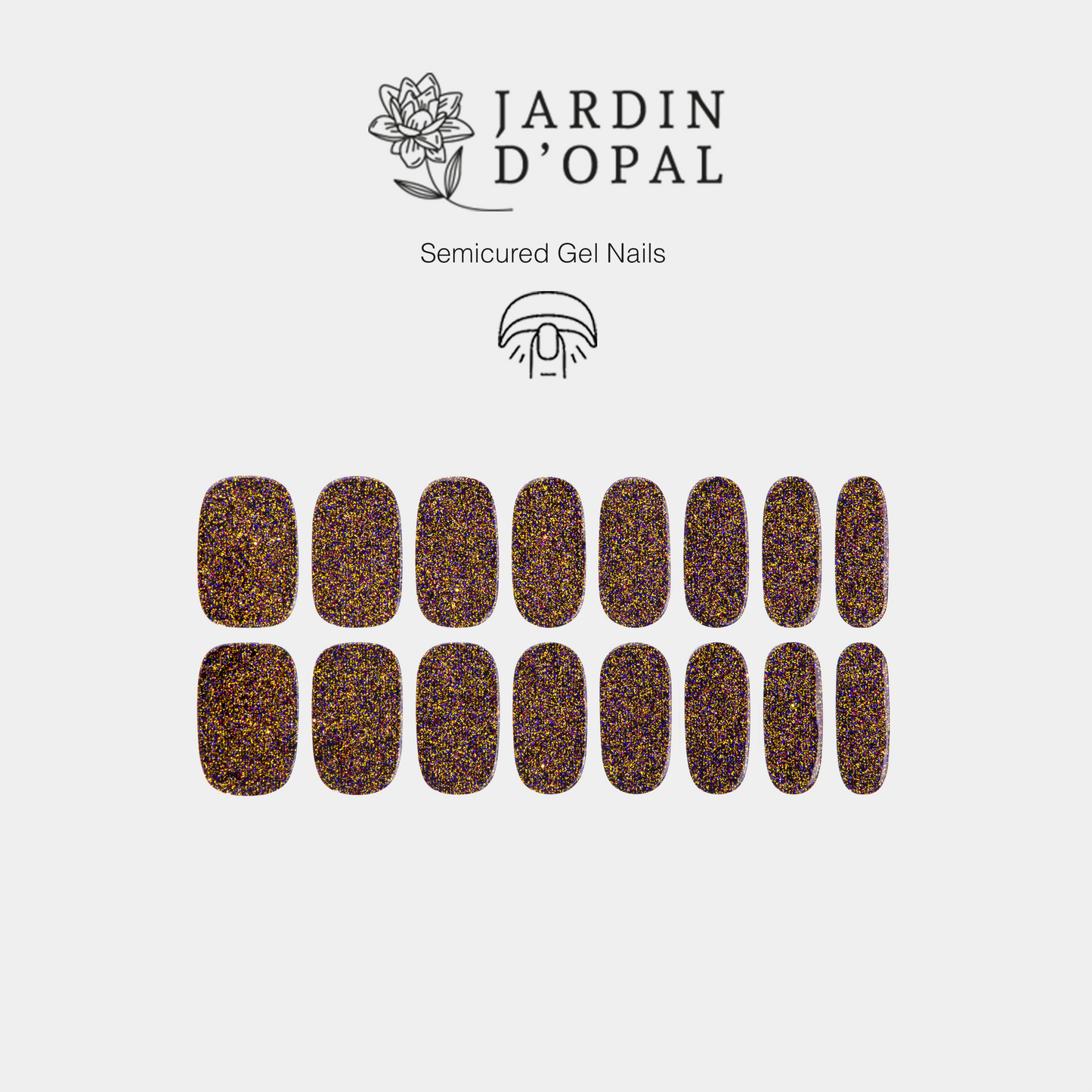 Opal Marrón Brillante Nail Wraps