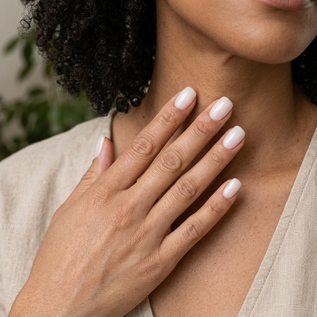 Opal Milky White Nail Stickers