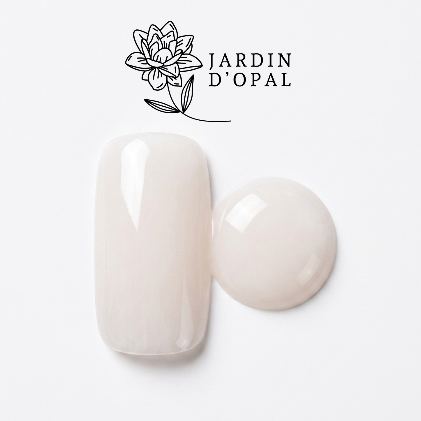 Opal Milky White Nail Stickers