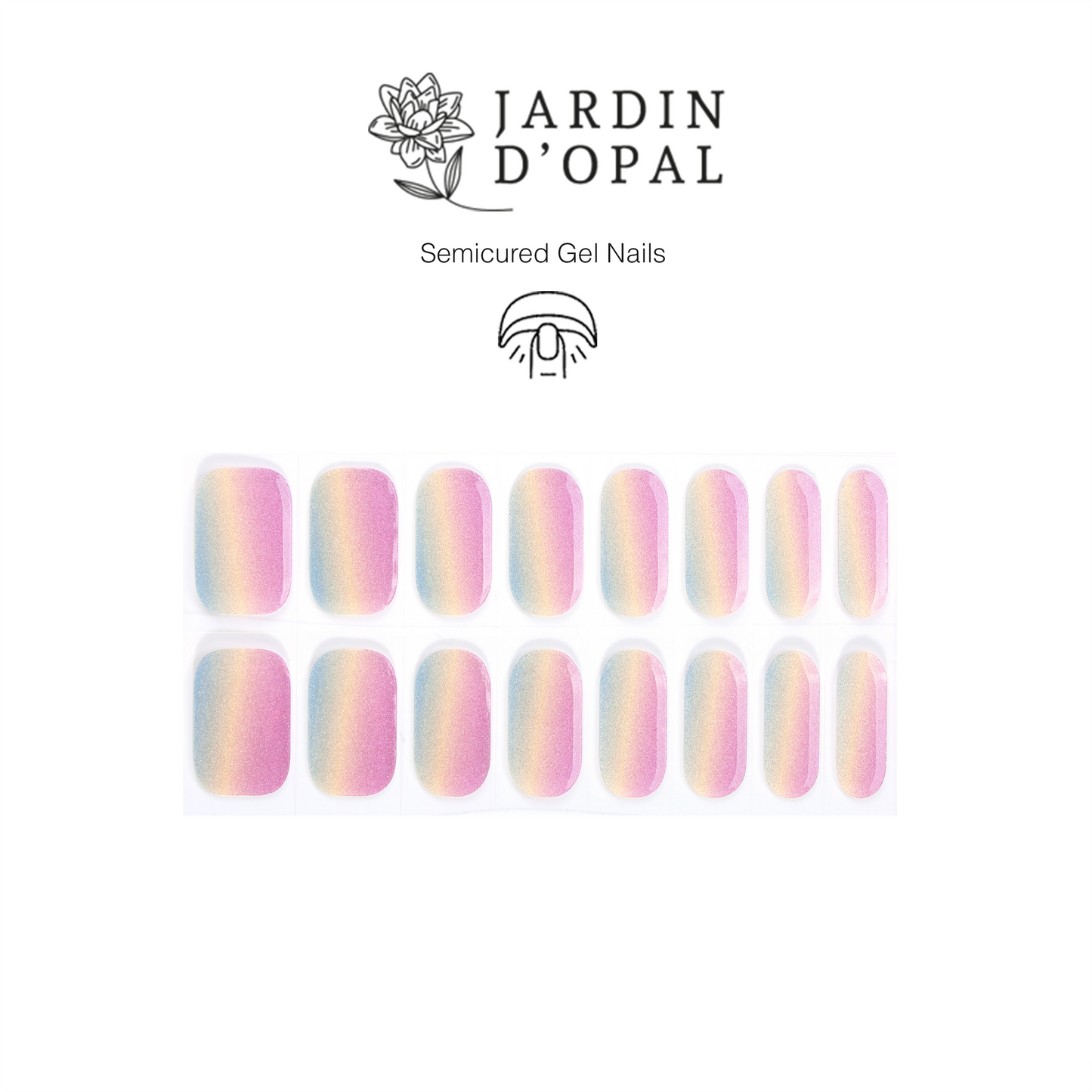 Opal Morado Brillante Nail Stickers