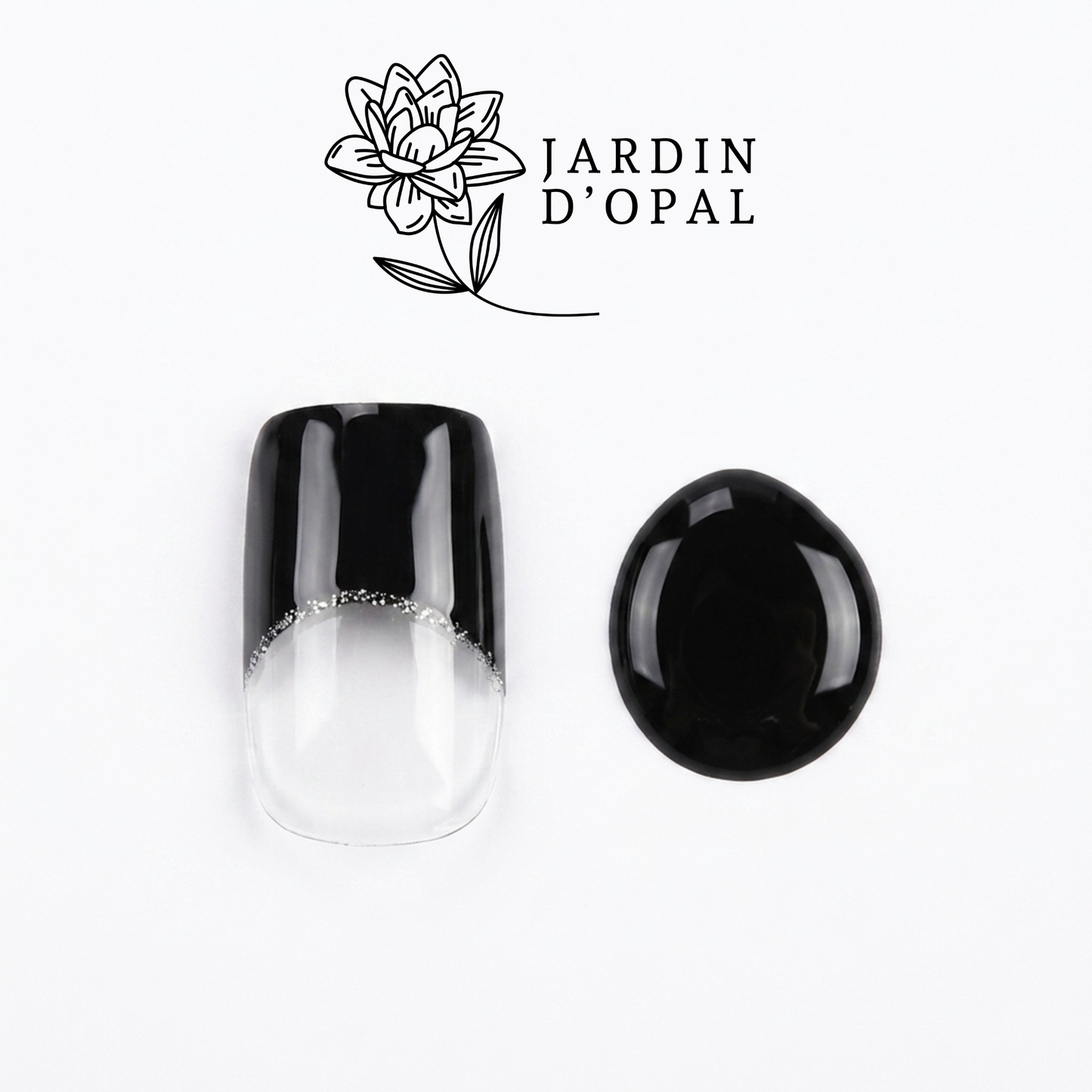 Opal Negro Cristal Nail Wraps
