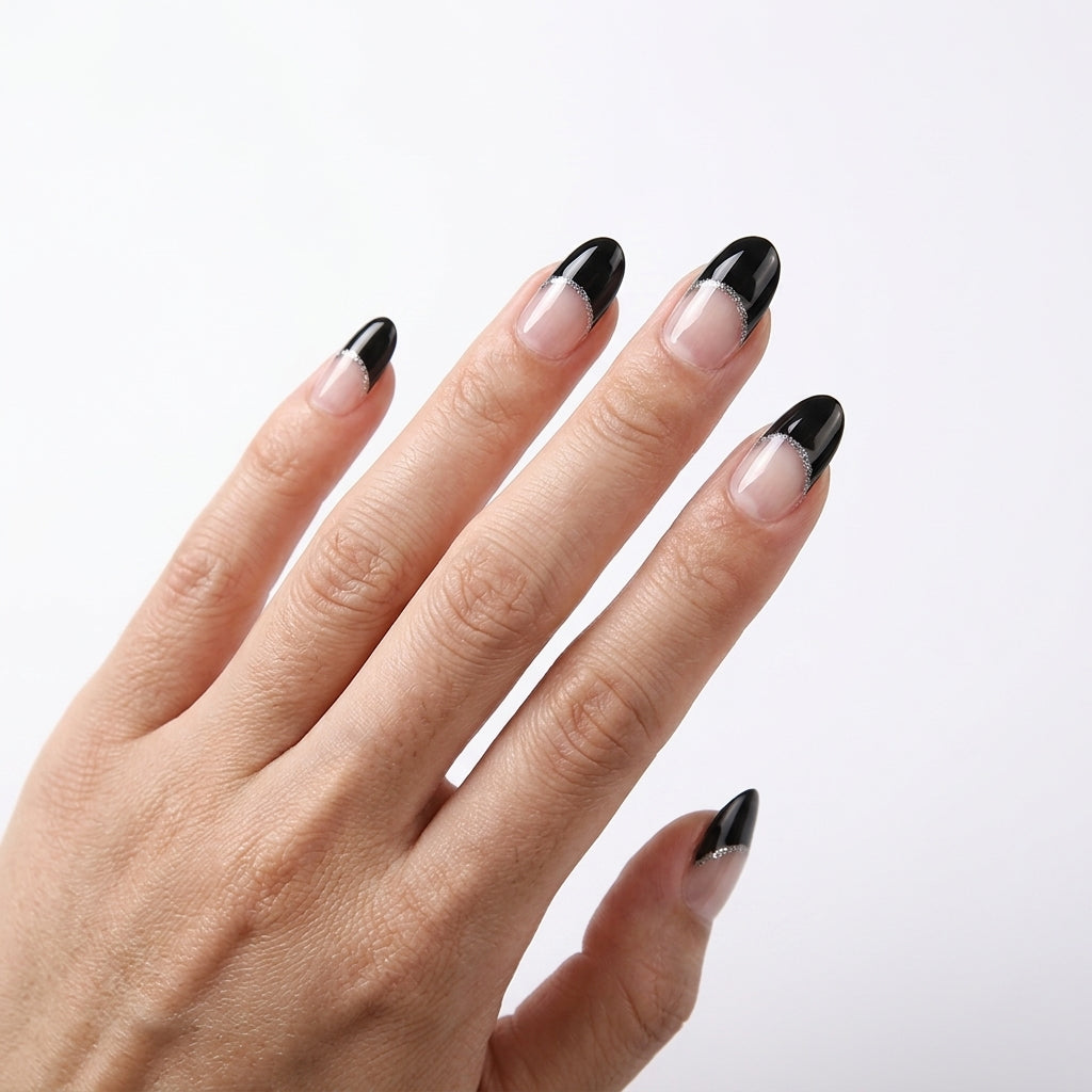 Opal Negro Cristal Nail Wraps