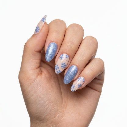 Opal Nude y Azul Nail Wraps