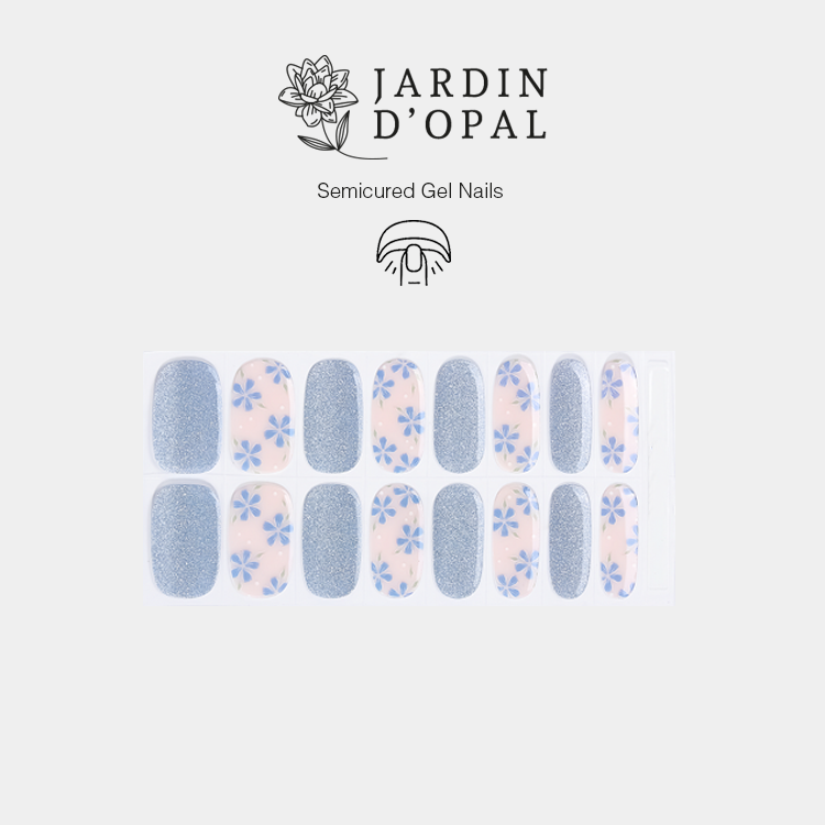 Opal Nude y Azul Nail Wraps