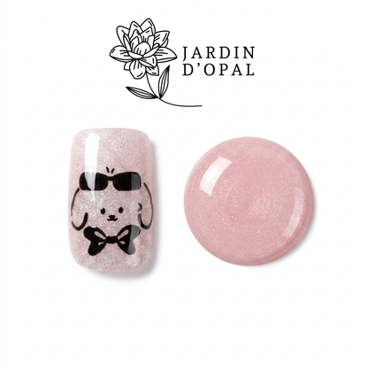 Opal Nude y Perrito Negro Nail Wraps