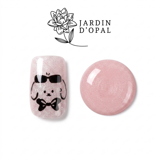 Opal Nude y Perrito Negro Nail Wraps