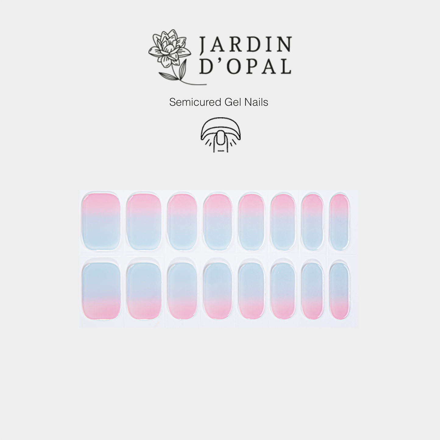 Opal Rosa y Azul Nail Wraps