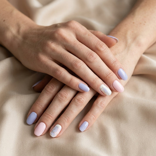 Opal Rosa y Morado Nail Stickers
