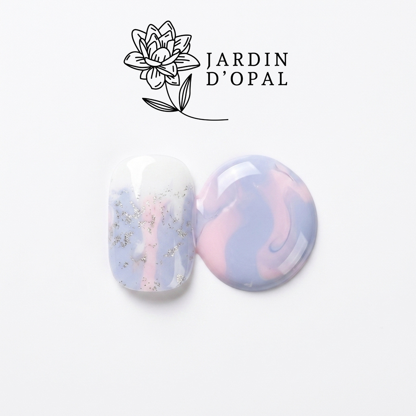 Opal Rosa y Morado Nail Stickers