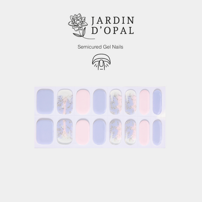 Opal Rosa y Morado Nail Stickers