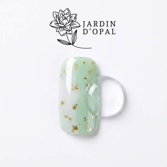 Opal Verde y Dorado Nail Stickers
