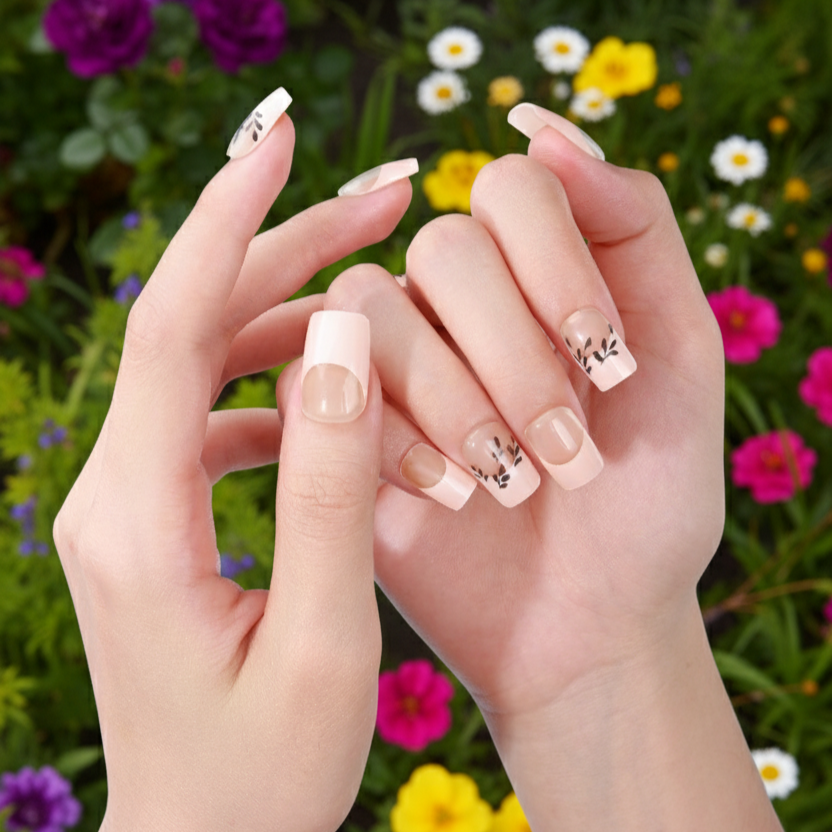 PoppyCure Nude and Black Leaves